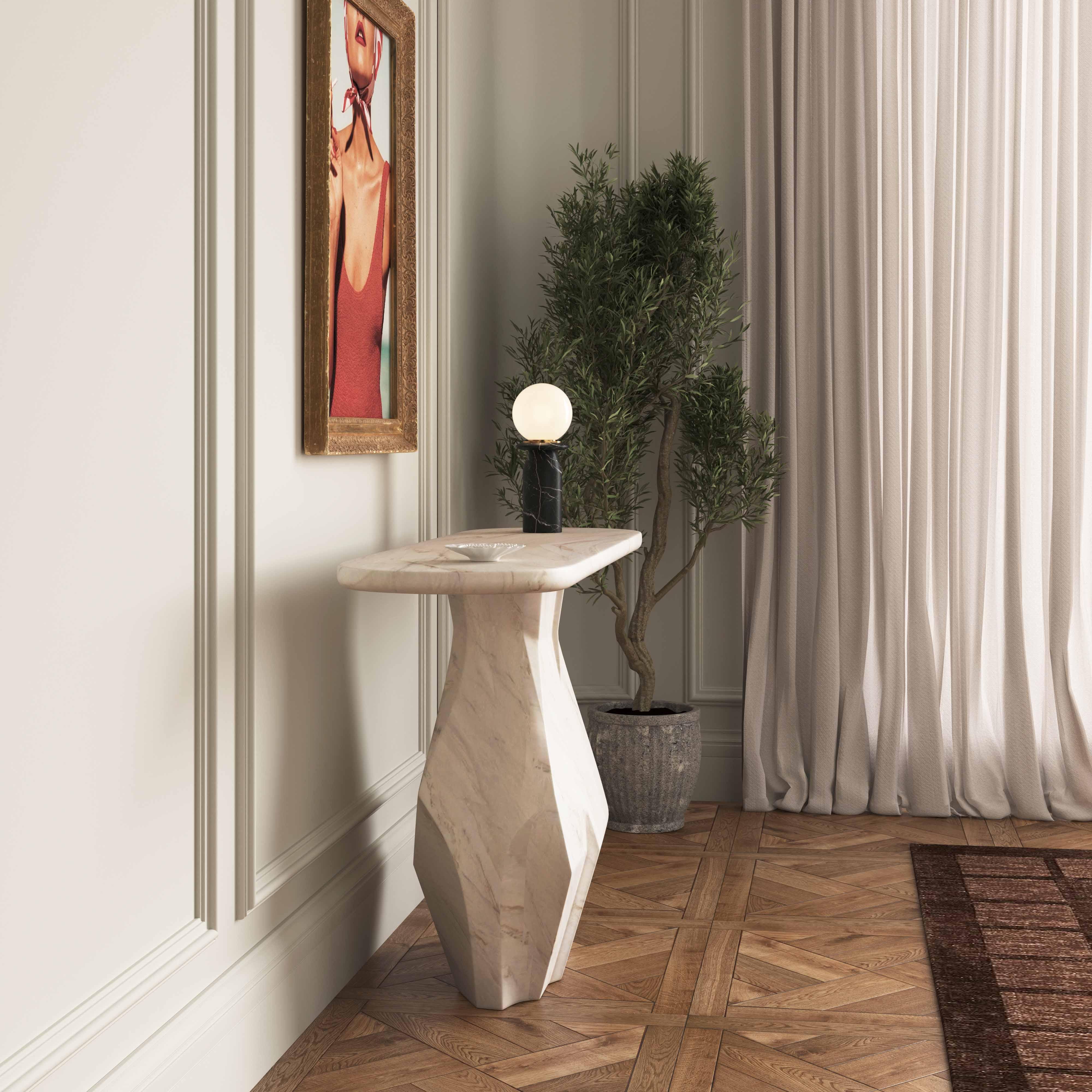 Esme 54" Faux Marble Indoor / Outdoor Long Console Table - Image 2