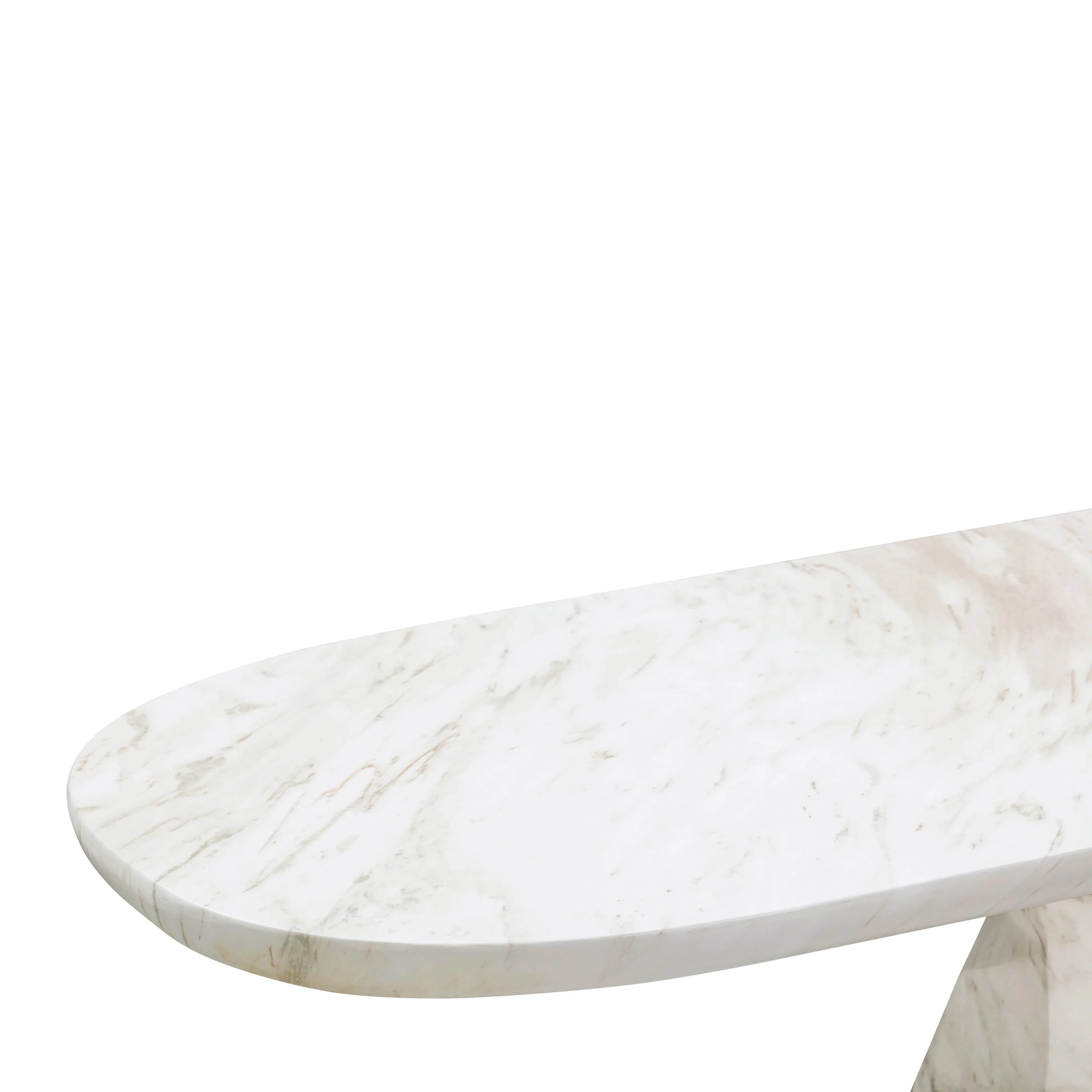 Esme 54" Faux Marble Indoor / Outdoor Long Console Table - Image 6