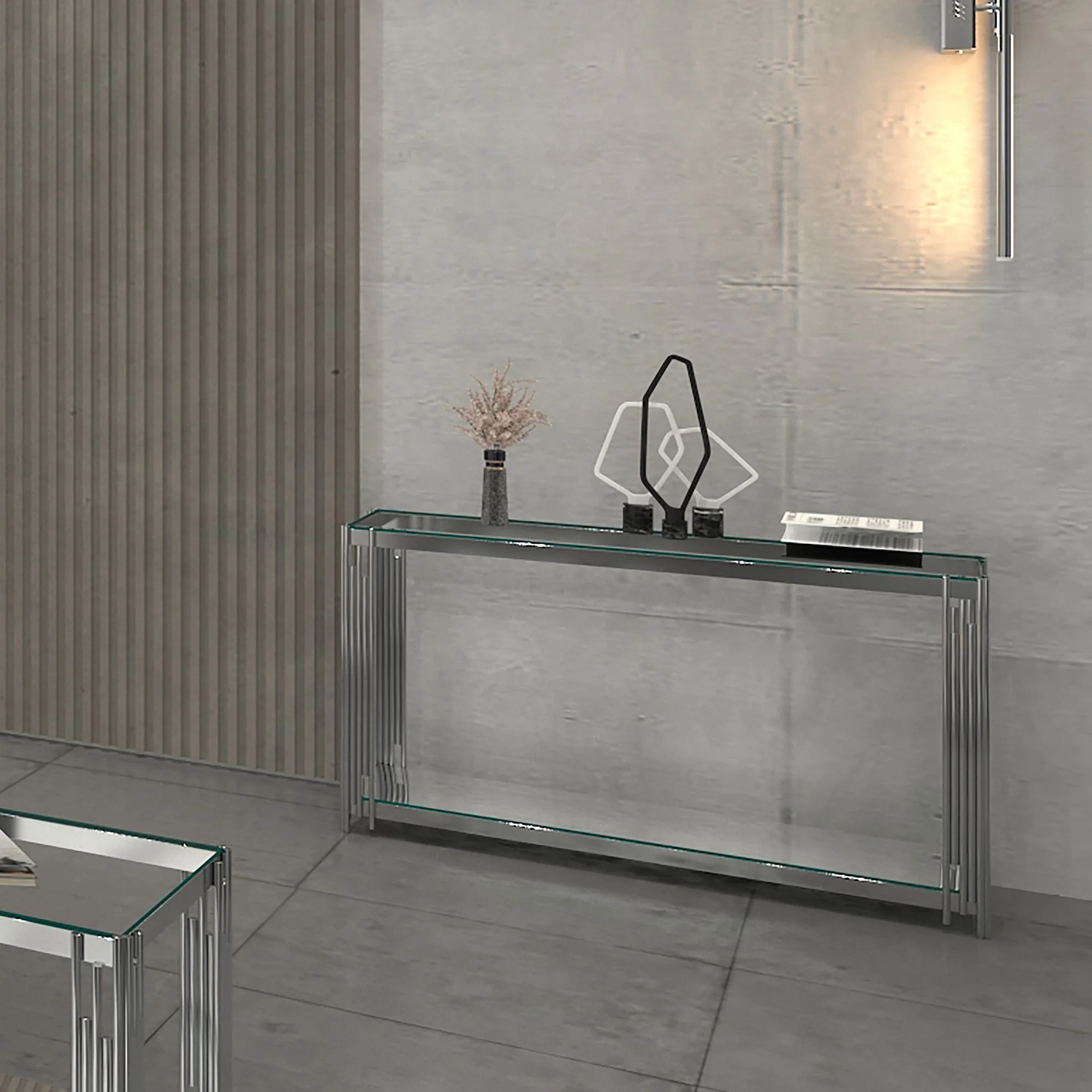 Estrel Console Table in Silver - Image 2