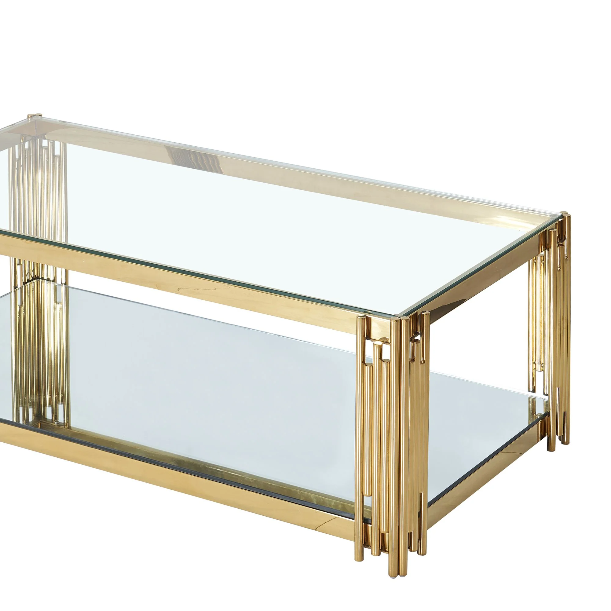Estrel Rectangular Coffee Table in Gold - Image 6