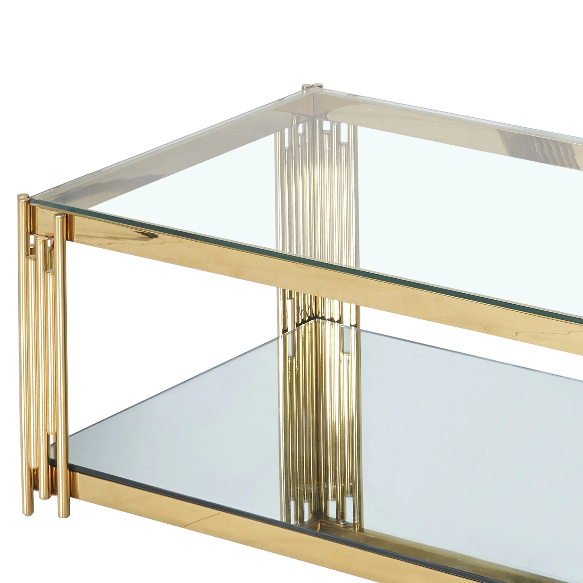Estrel Rectangular Coffee Table in Gold - Image 7