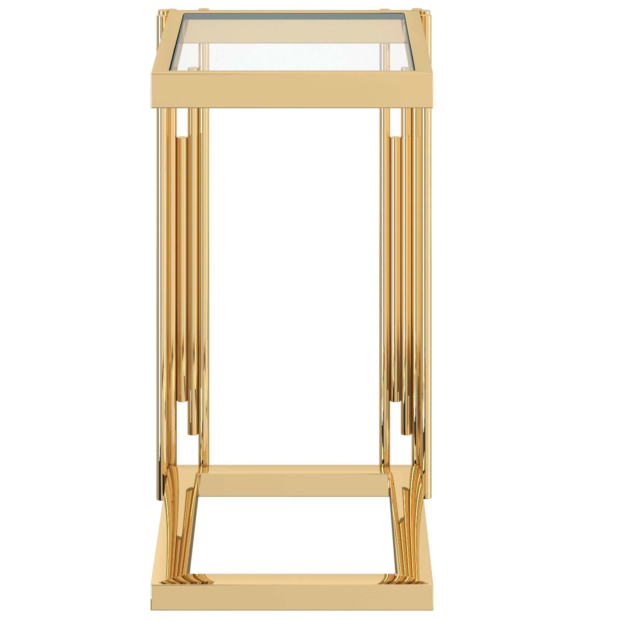 Estrel Small Accent Table in Gold - Image 5