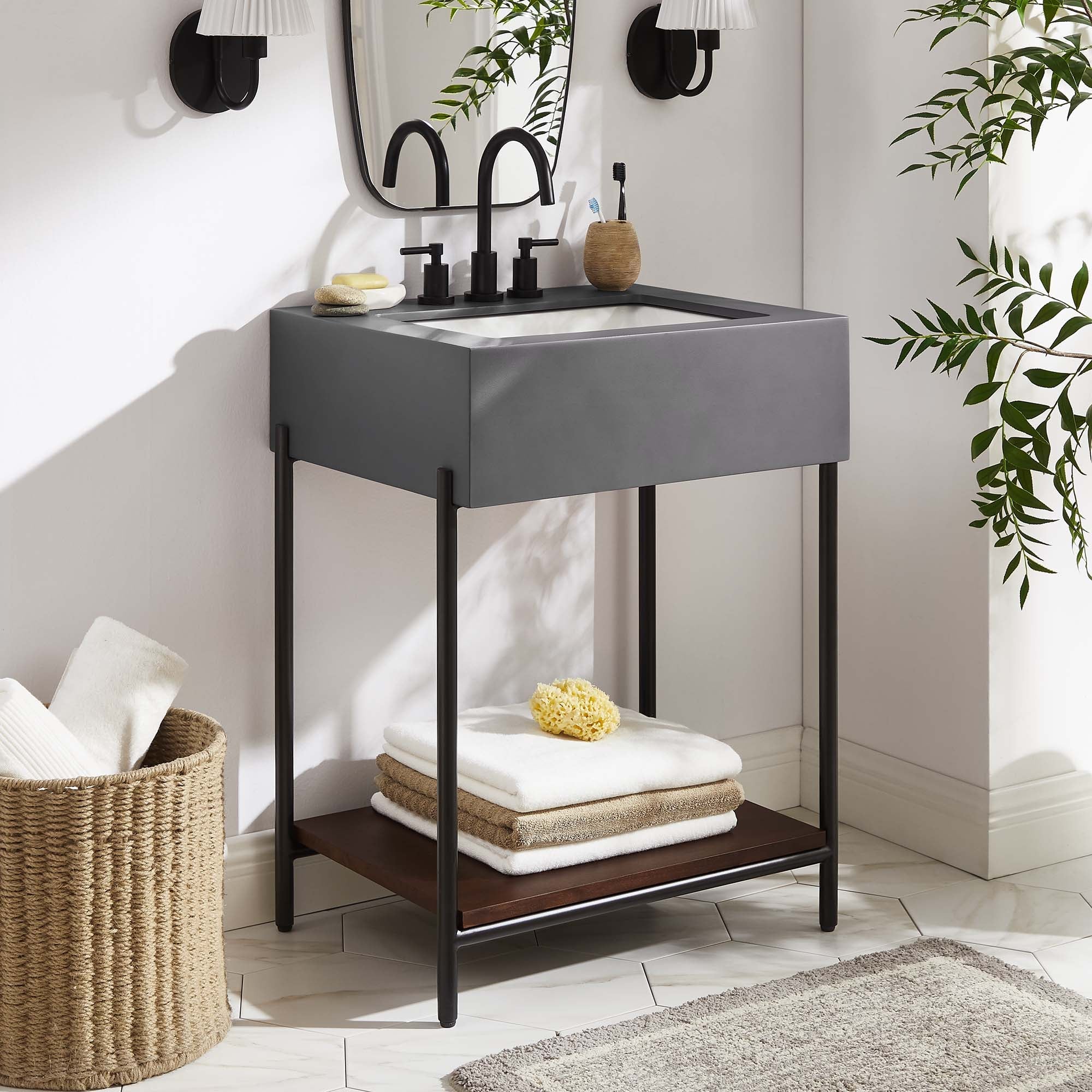 Etch Bathroom Vanity with Sink - Image 10