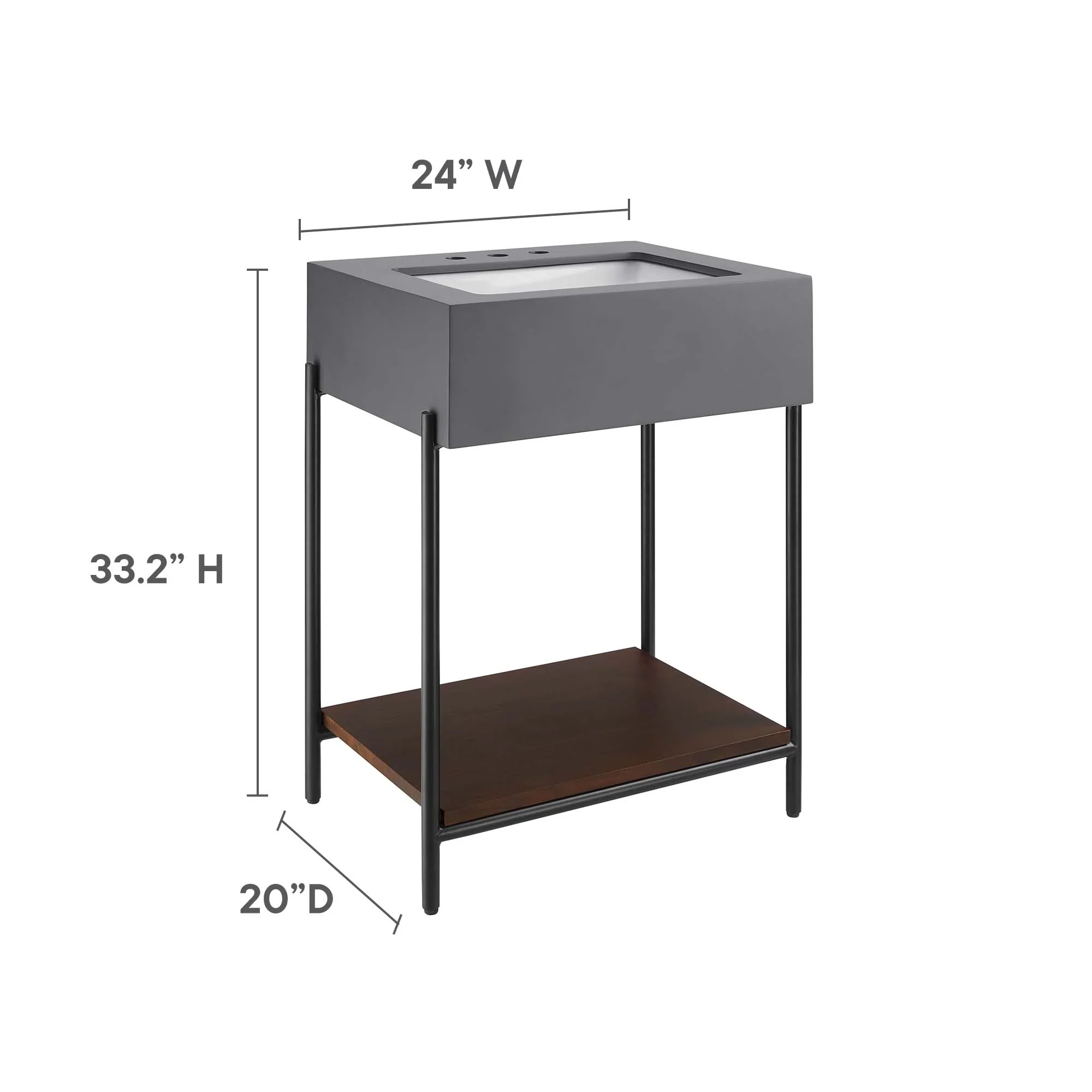 Etch Bathroom Vanity with Sink - Image 11