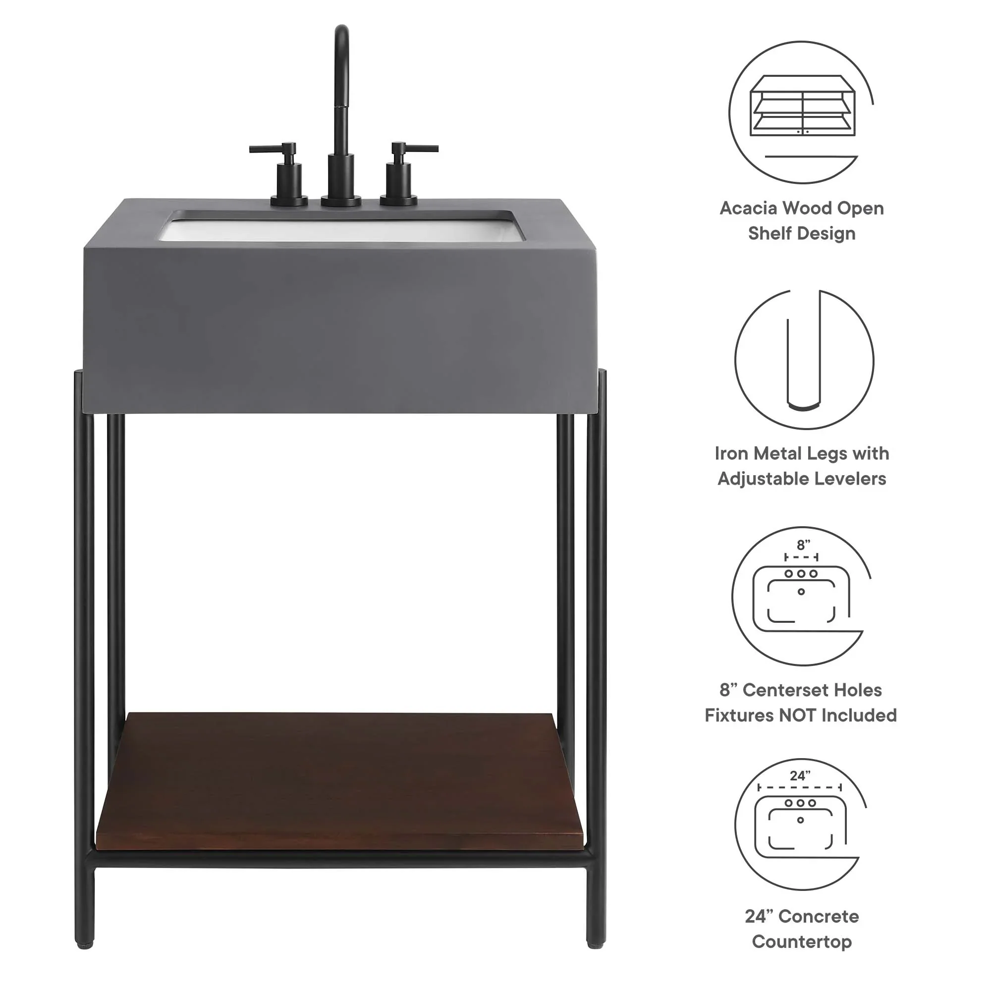 Etch Bathroom Vanity with Sink - Image 12