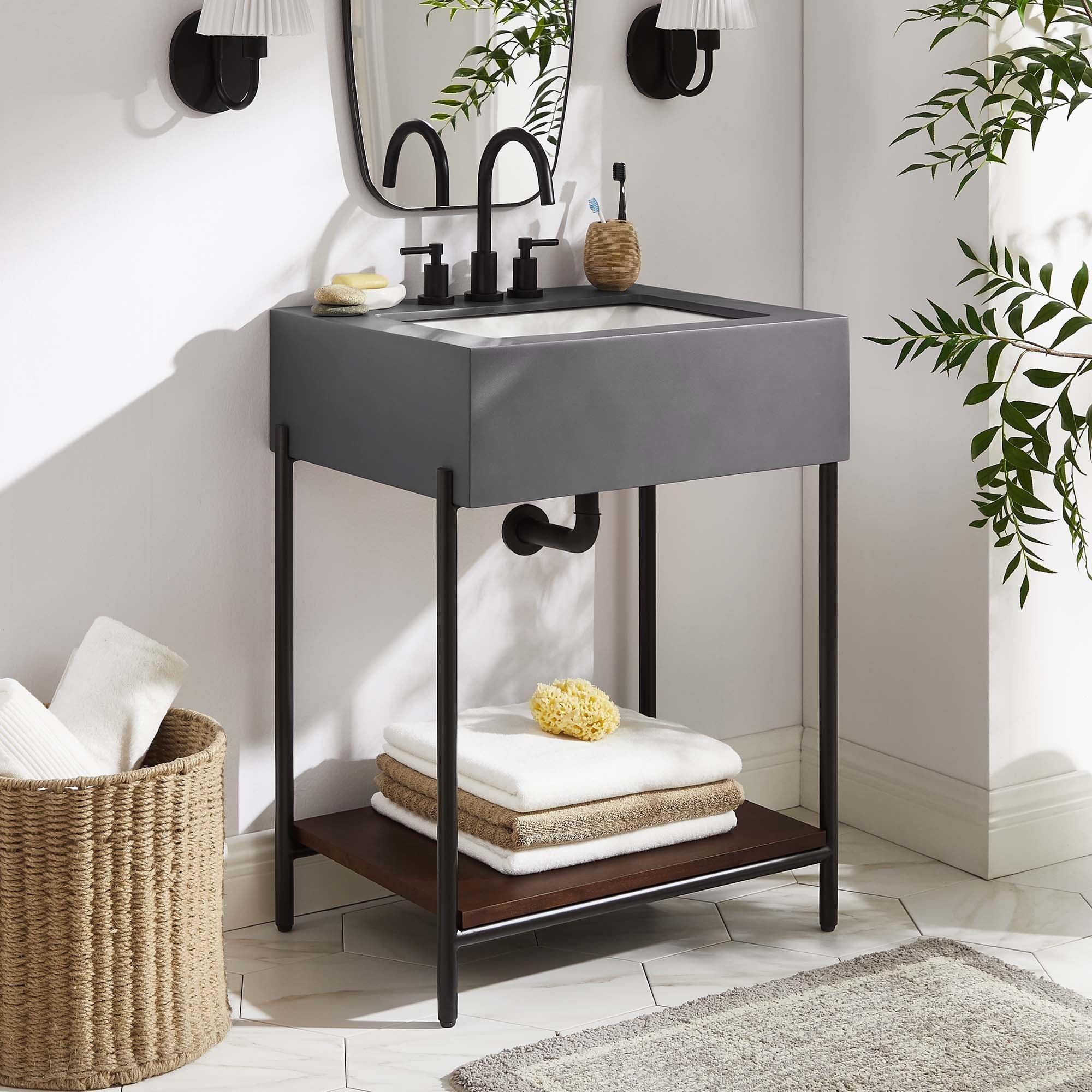 Etch Bathroom Vanity with Sink - Image 13