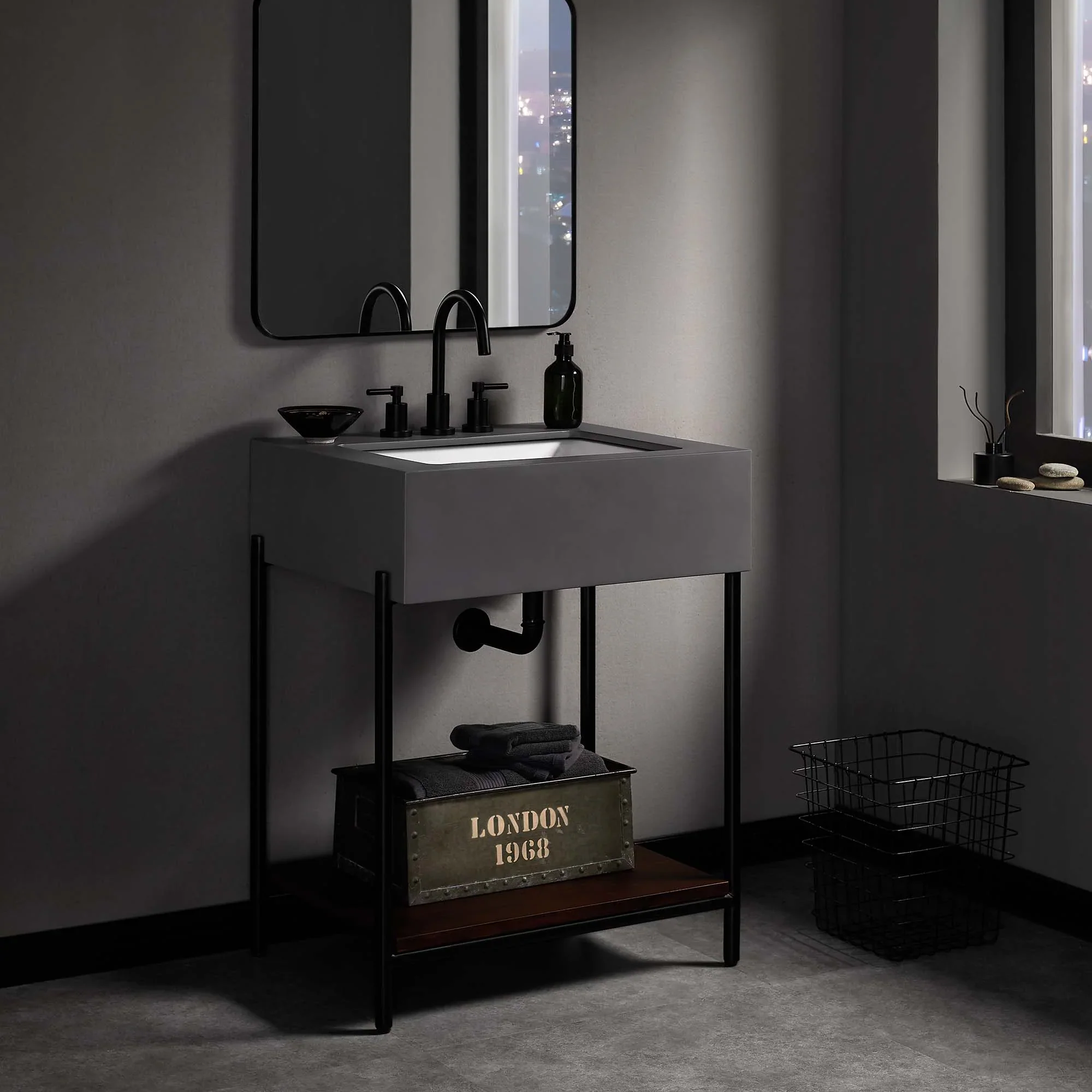 Etch Bathroom Vanity with Sink - Image 7