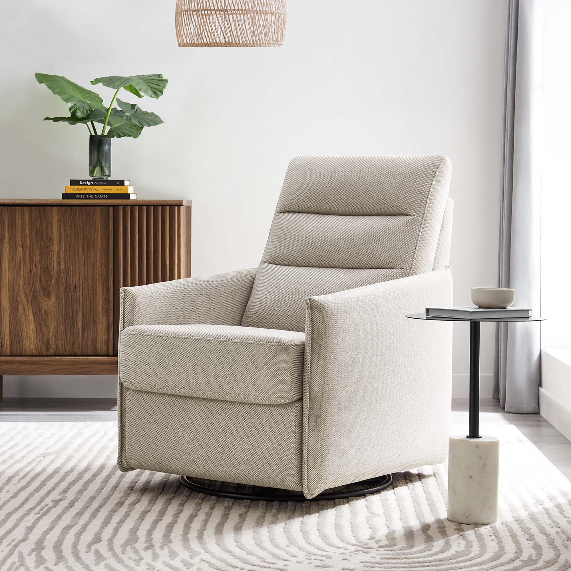 Etta Upholstered Fabric Lounge Chair - Image 2