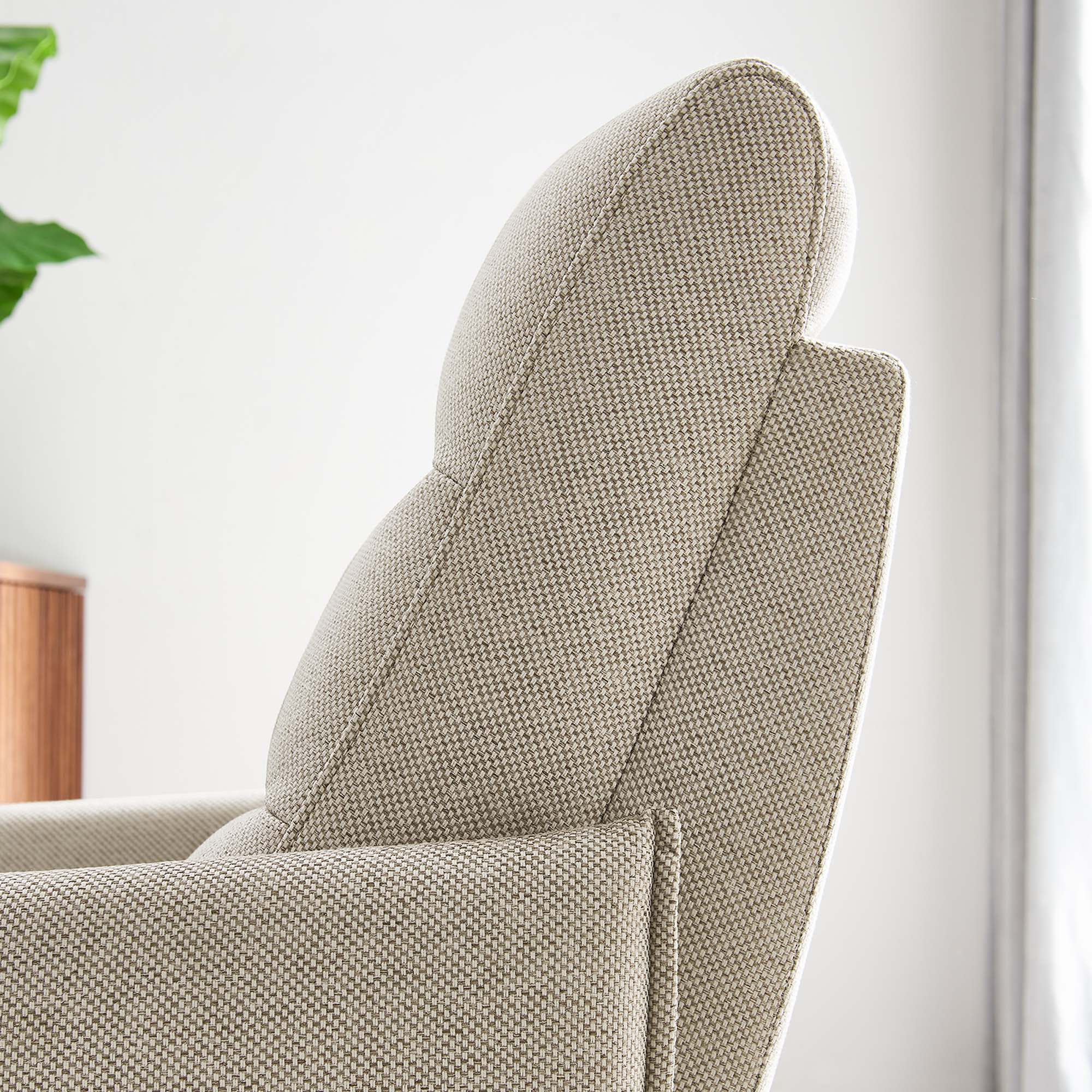 Etta Upholstered Fabric Lounge Chair - Image 5