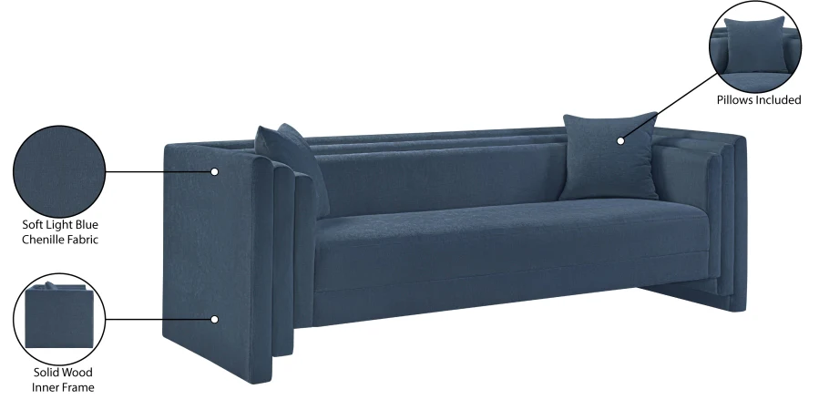 Everett Chenille Fabric Sofa - Image 90