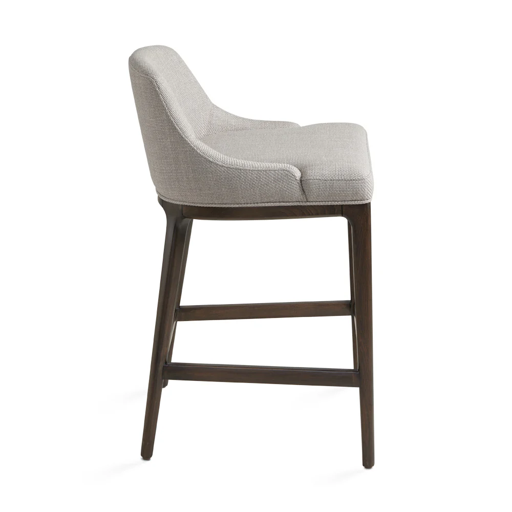 Everett Counter Chair: Taupe Linen - Image 2