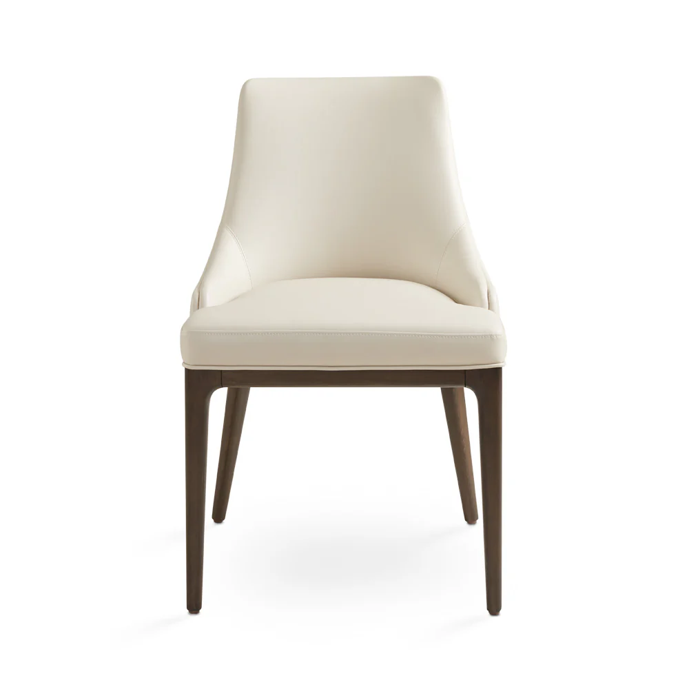 Everett Dining Chair Taupe Leatherette - Image 3