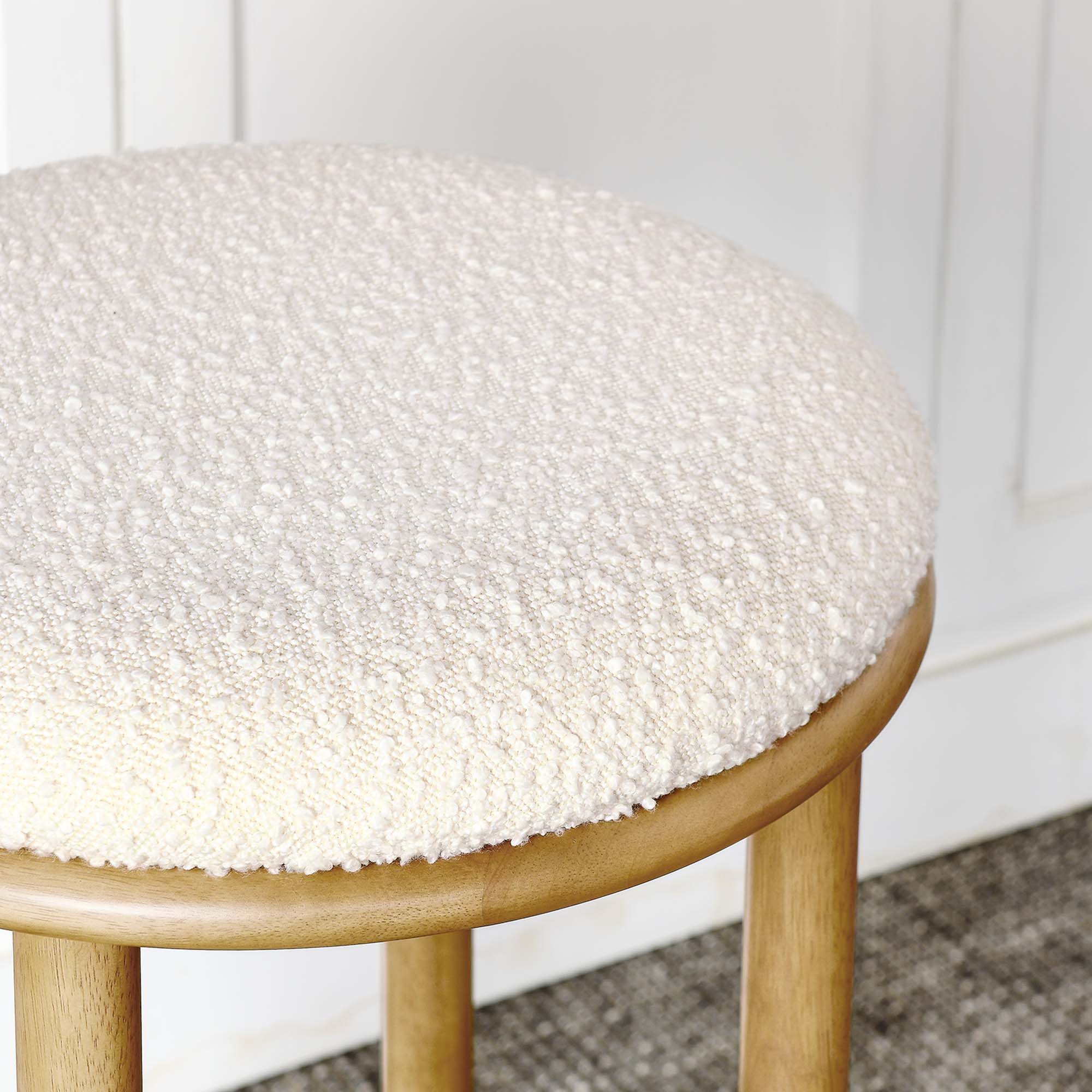 Fable Boucle Fabric Bar Stools Set of 2 - Image 3