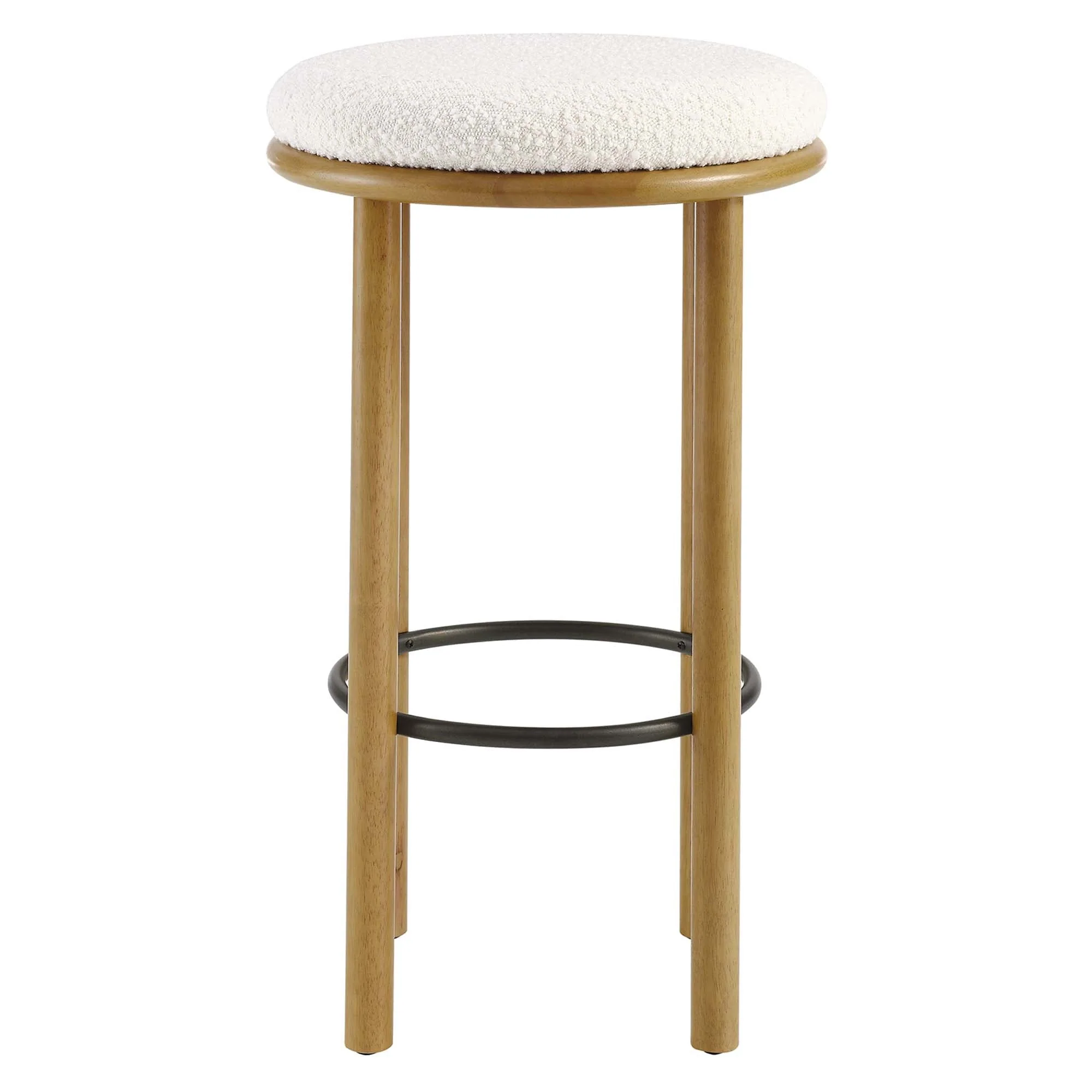 Fable Boucle Fabric Bar Stools Set of 2 - Image 5