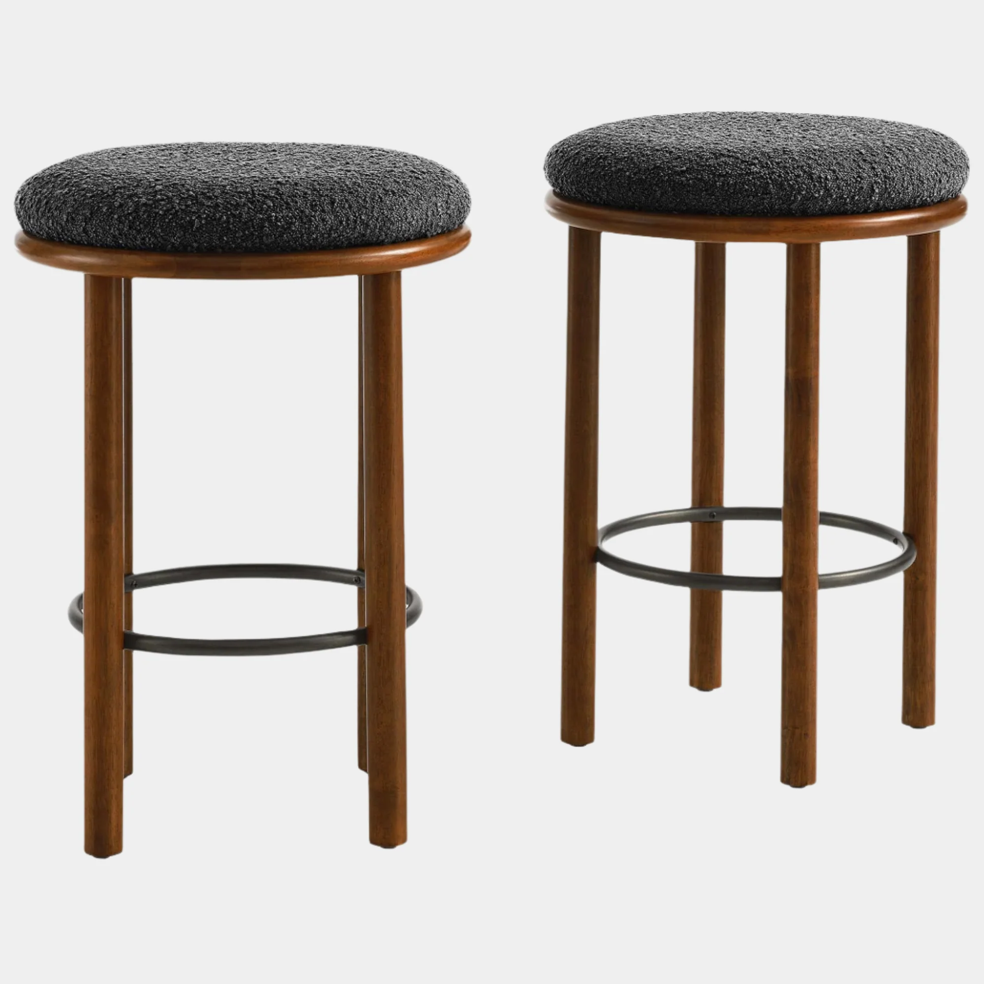 Fable Boucle Fabric Counter Stools Set of 2 - Image 9