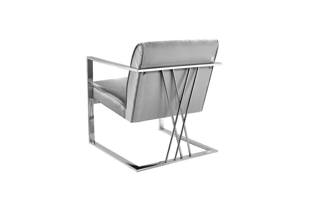 Fairmont  Accent Chair -Taupe Leatherette - Image 3