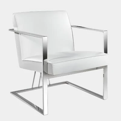 Fairmont  Accent Chair -Taupe Leatherette - Image 4