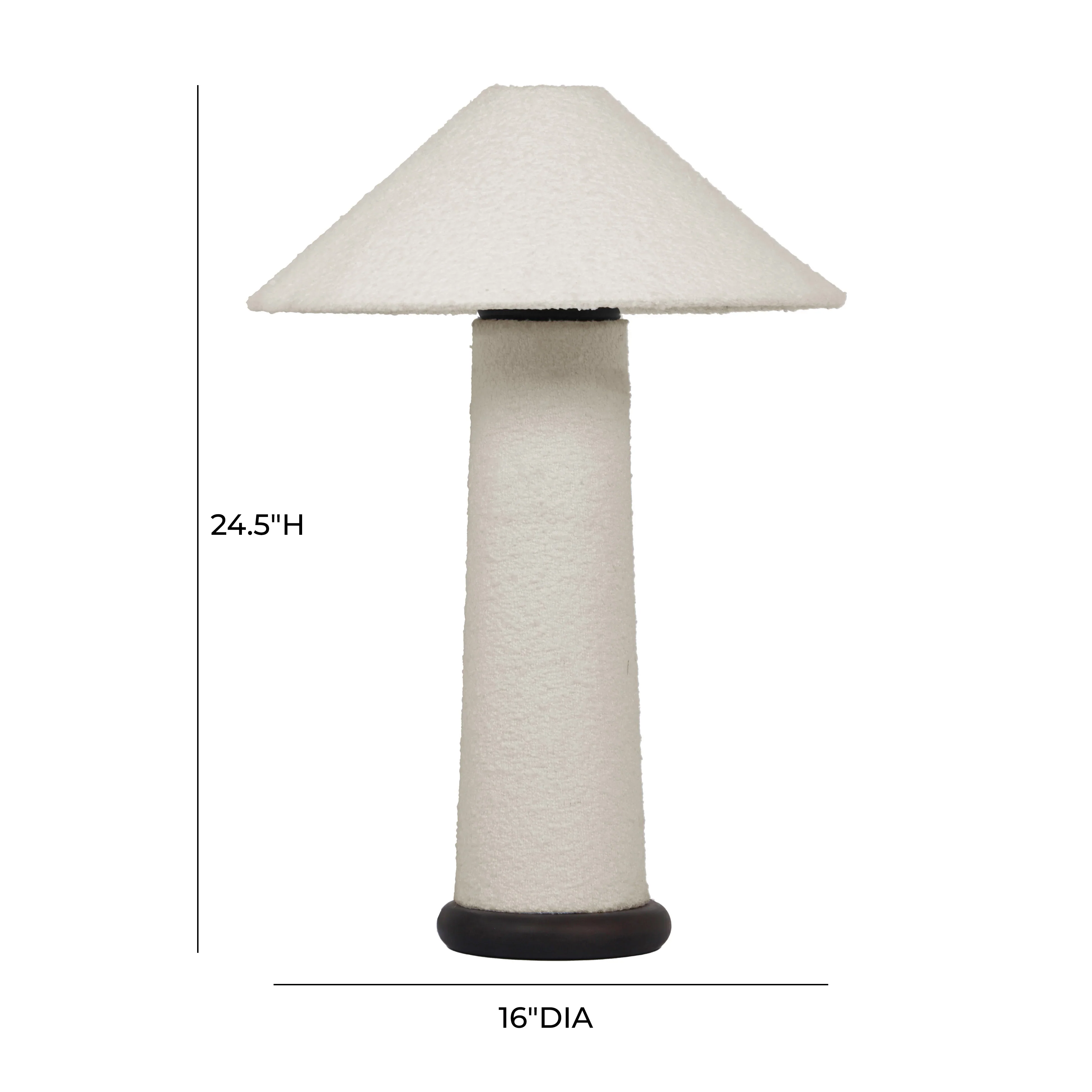 Faith White Boucle Table Lamp - Image 6