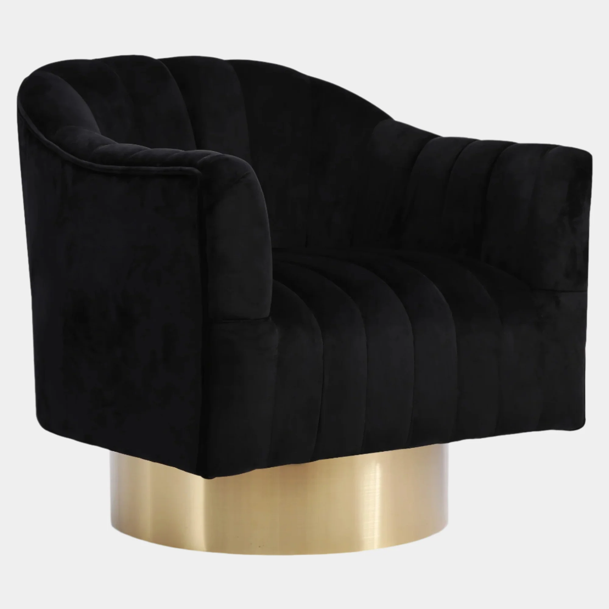Farrah Velvet Upholstered Swivel Accent Chair