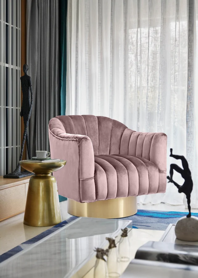 Farrah Velvet Upholstered Swivel Accent Chair - Image 26