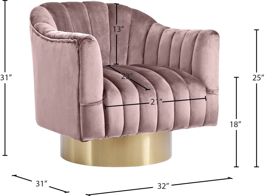 Farrah Velvet Upholstered Swivel Accent Chair - Image 30