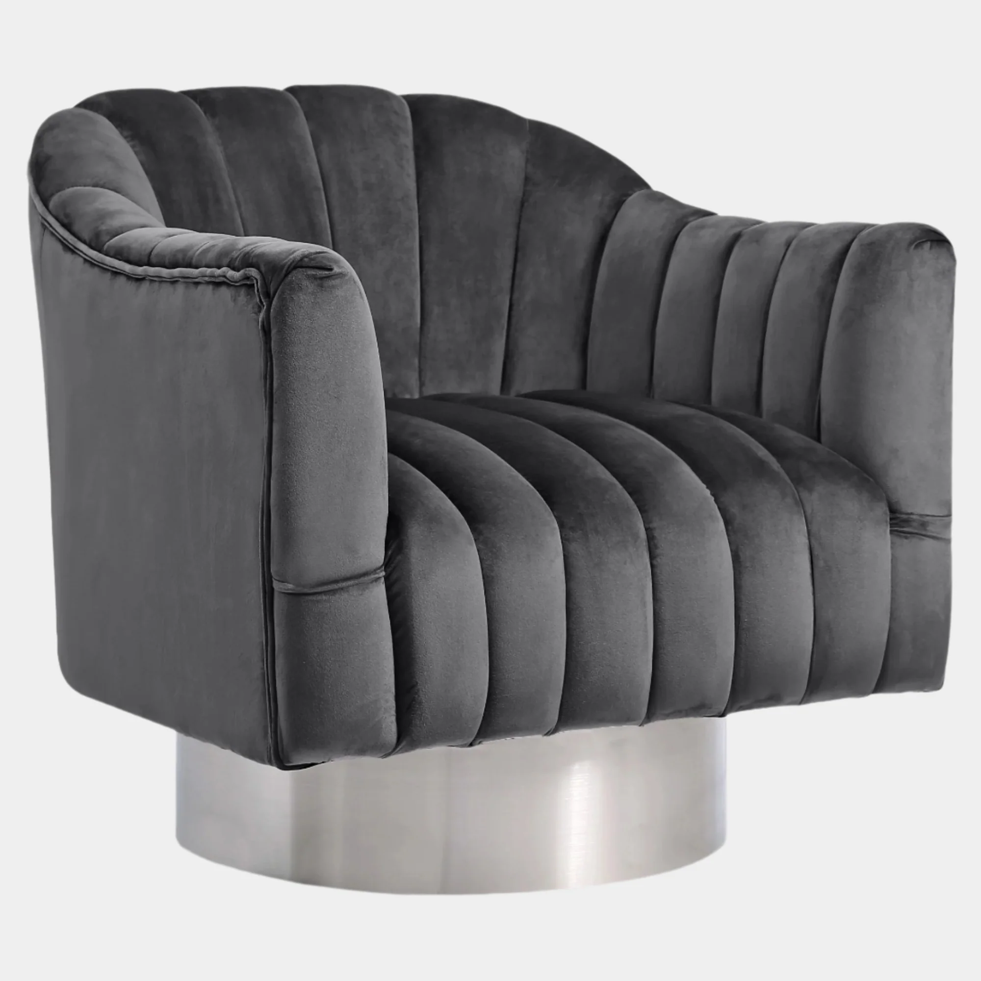Farrah Velvet Upholstered Swivel Accent Chair