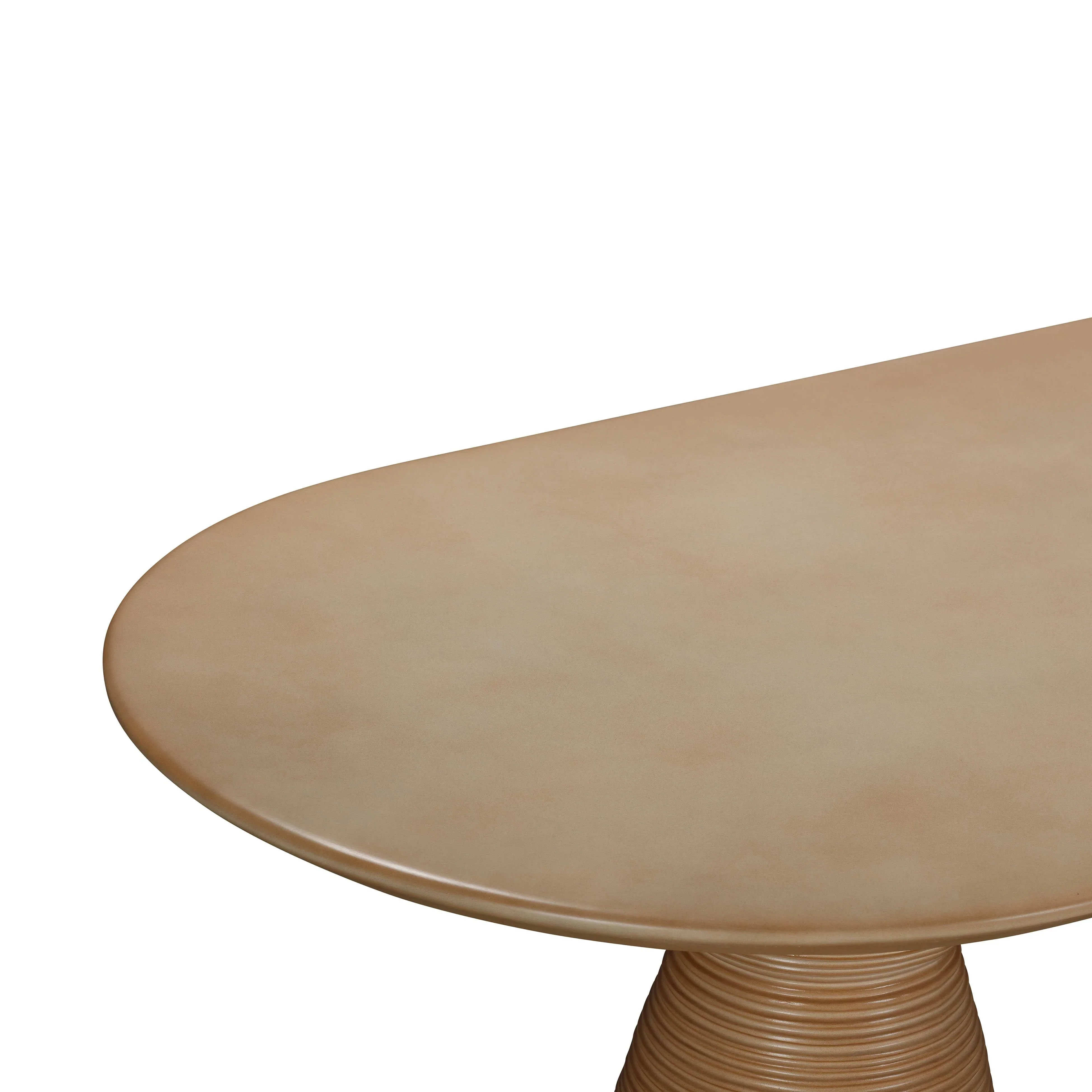 Fassa 87" Faux Terracotta Indoor / Outdoor Oval Dining Table - Image 5