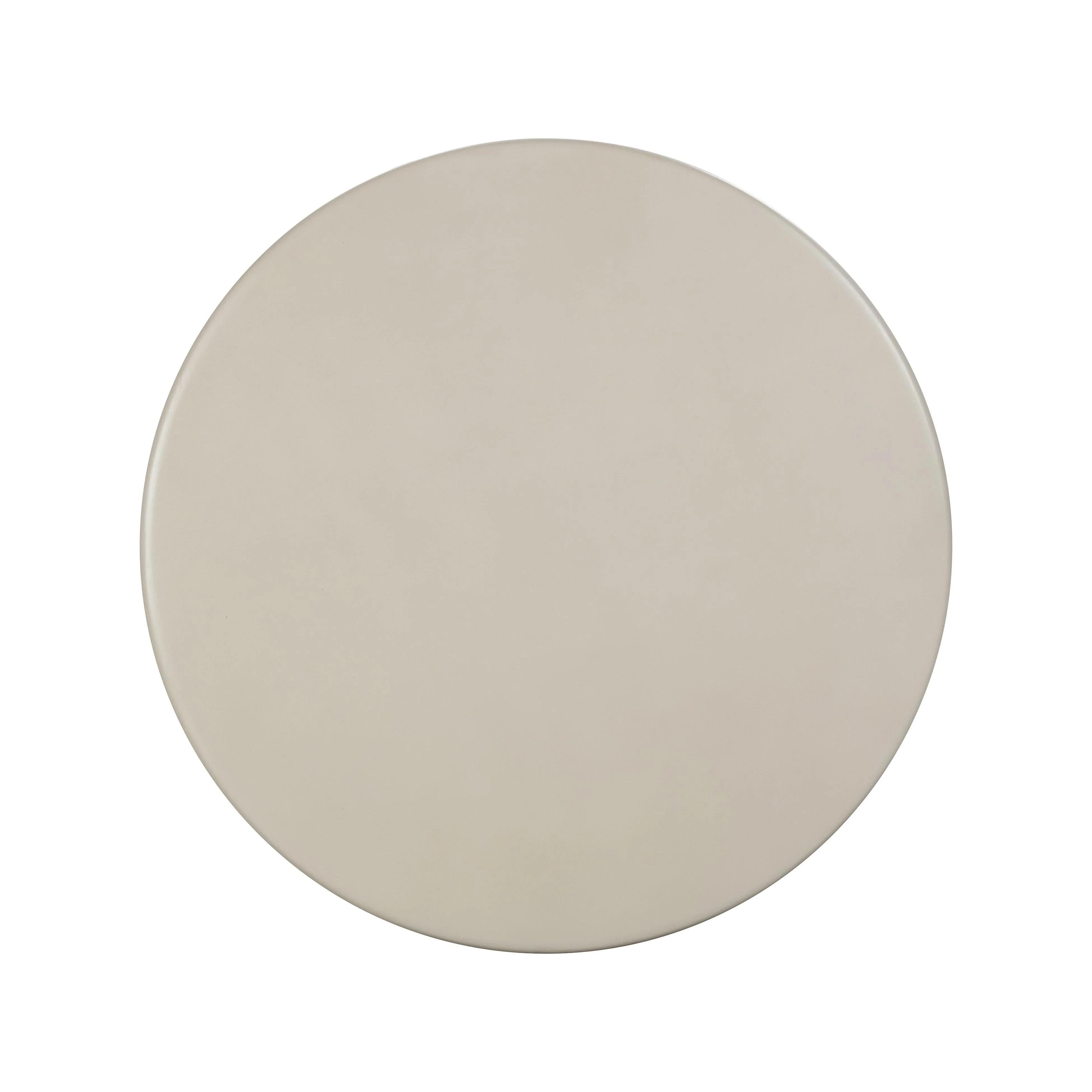 Fern 47" Beige Textured Faux Plaster Concrete Indoor / Outdoor Round Dining Table - Image 5