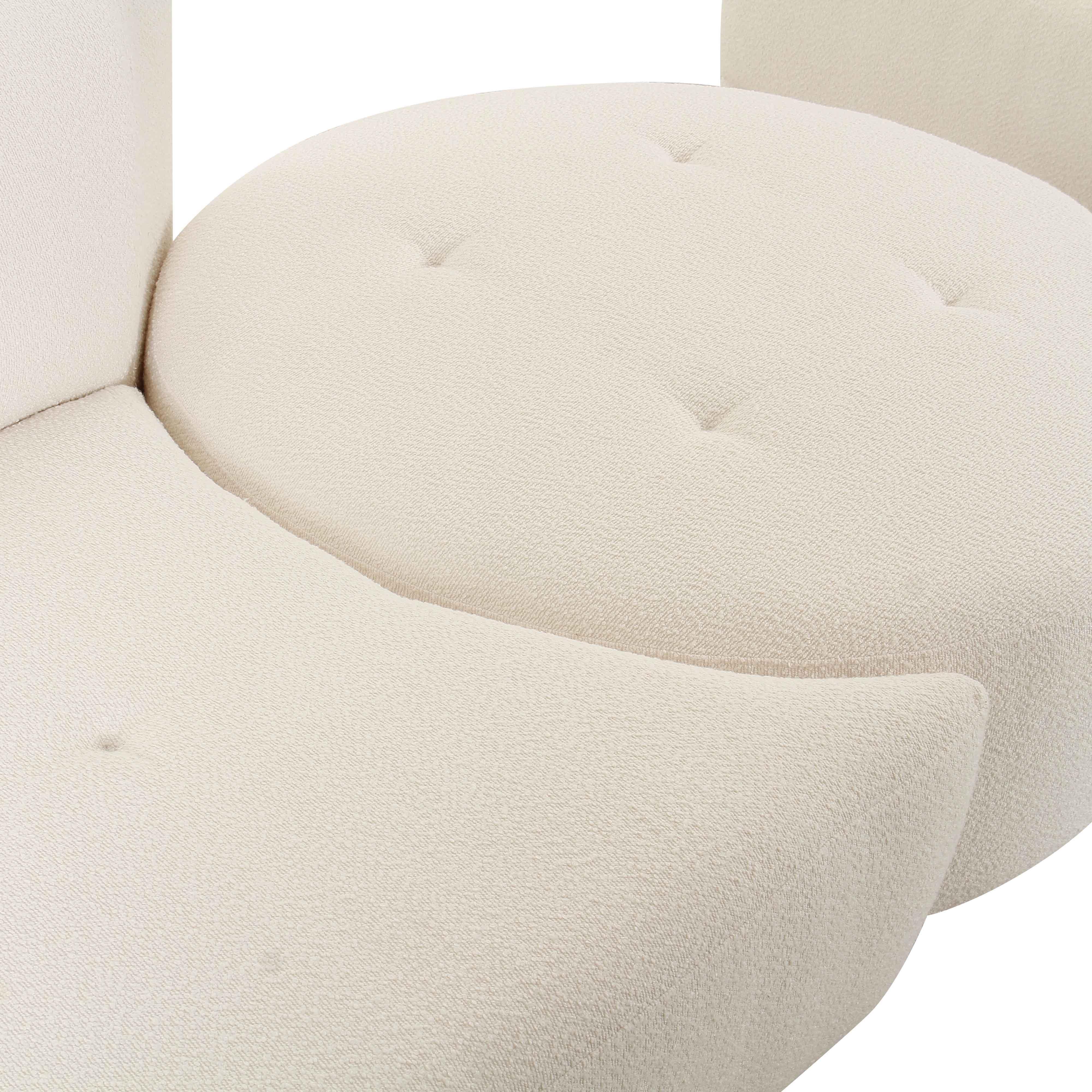 Fickle 4-Piece Cream Performance Boucle Modular Sectional - Image 6