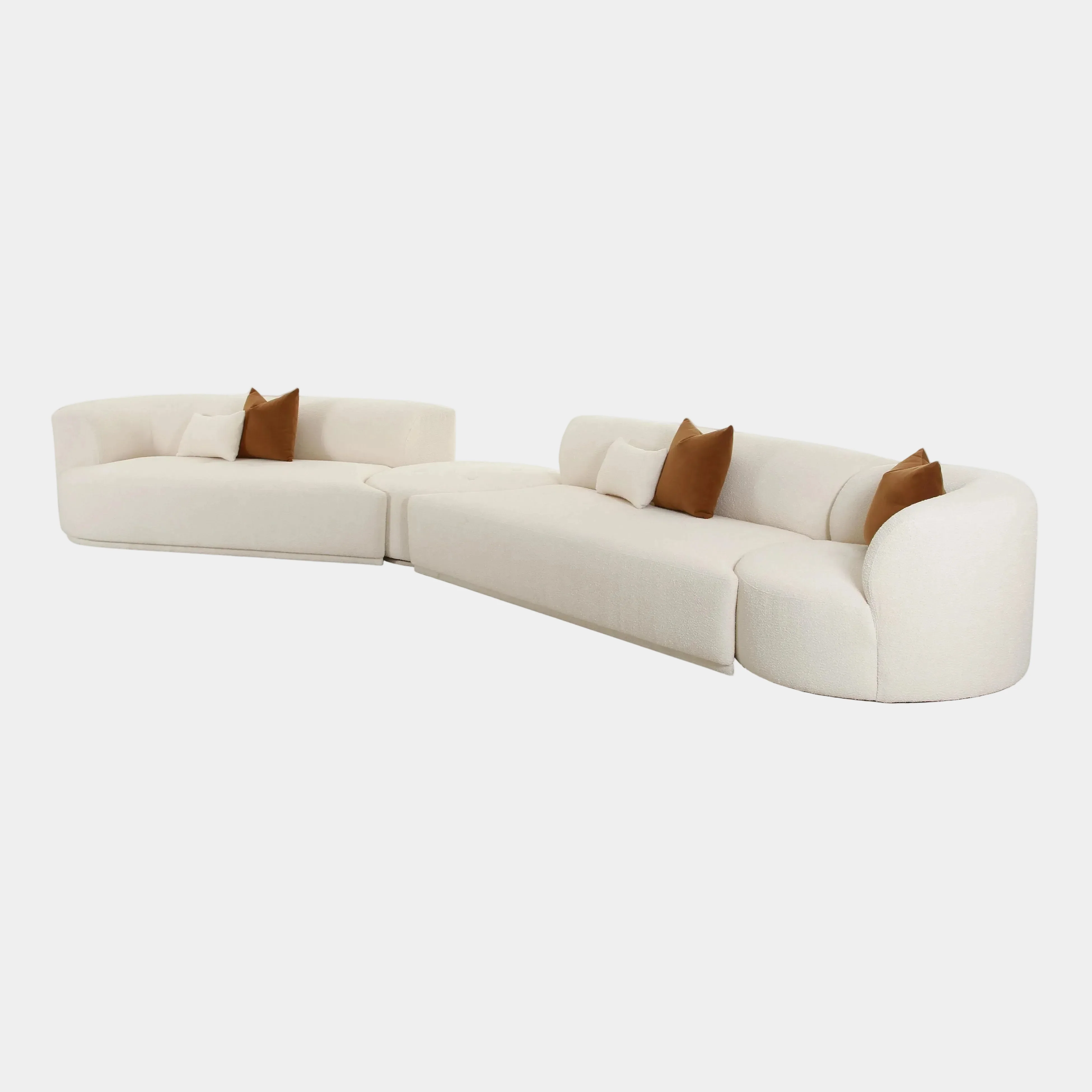 Fickle 4-Piece Cream Performance Boucle Modular Sectional - Image 8