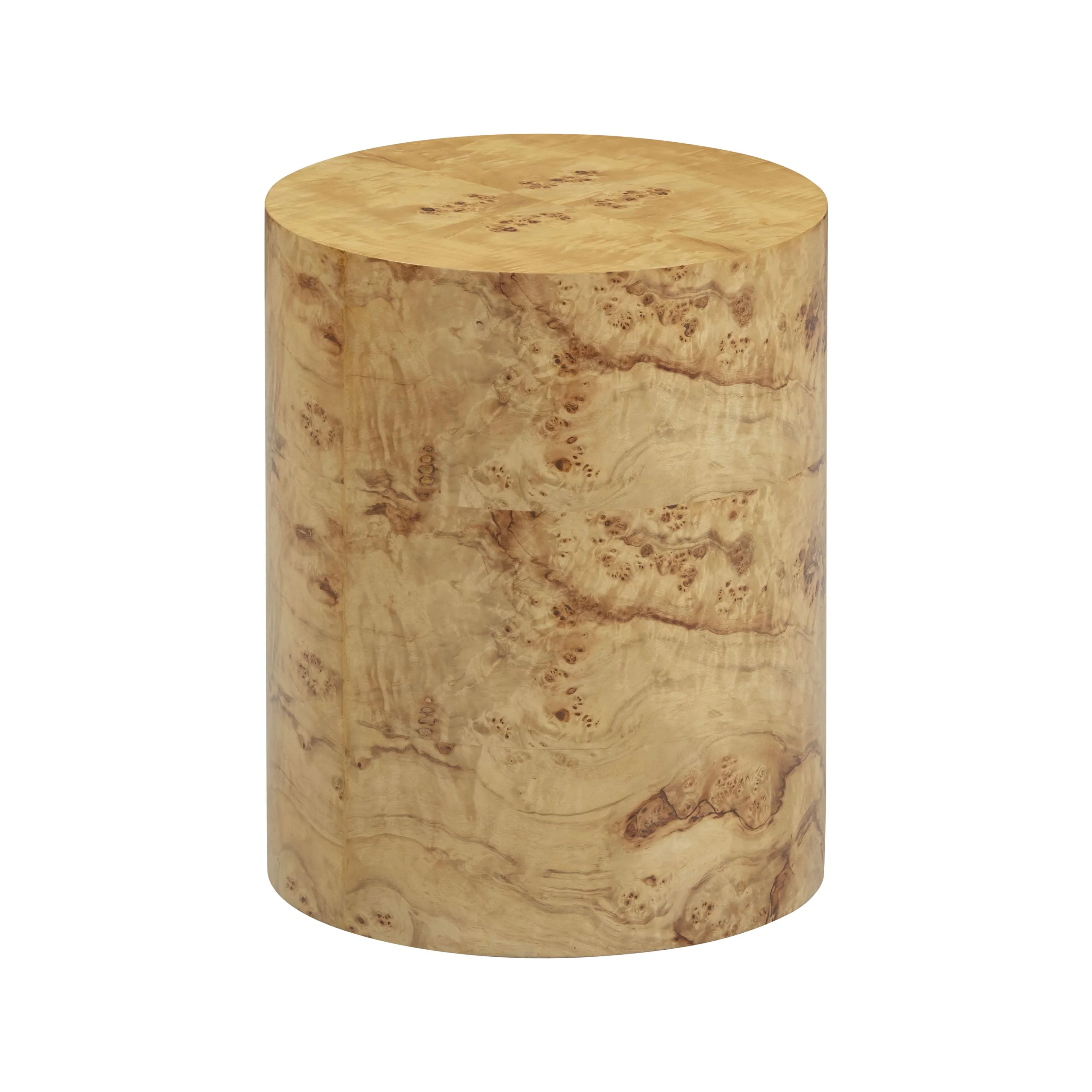 Fig Natural Burl Drum Side Table - Image 6