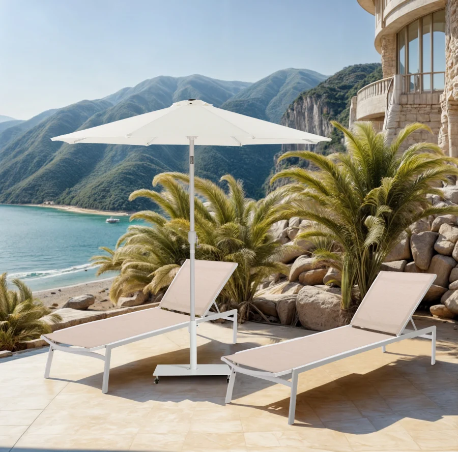 Fiji Water Resistant Fabric And Aluminum Patio Umbrella - Image 25