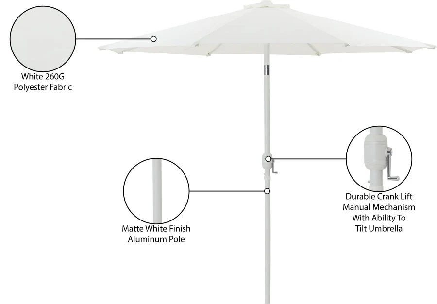 Fiji Water Resistant Fabric And Aluminum Patio Umbrella - Image 34