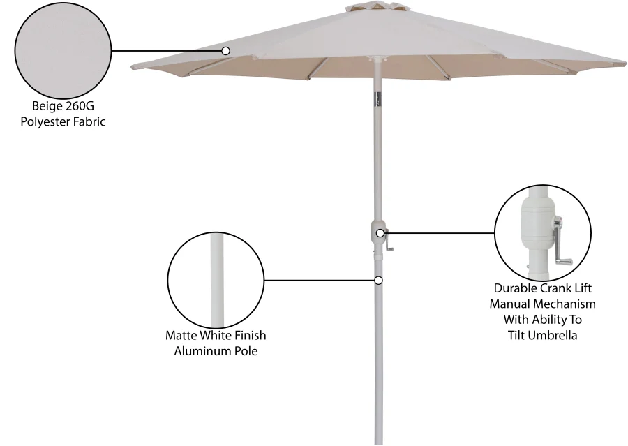 Fiji Water Resistant Fabric And Aluminum Patio Umbrella - Image 55