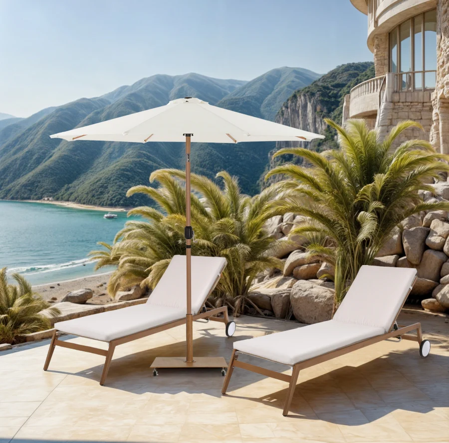 Fiji Water Resistant Fabric And Aluminum Patio Umbrella - Image 13