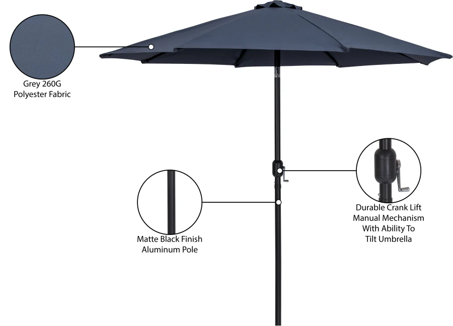 Fiji Water Resistant Fabric And Aluminum Patio Umbrella - Image 20