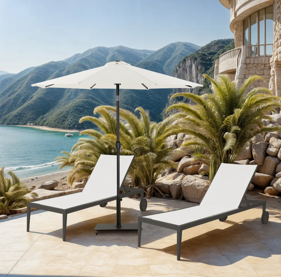 Fiji Water Resistant Fabric And Aluminum Patio Umbrella - Image 22