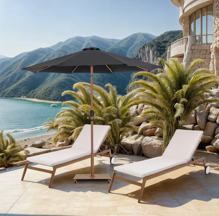 Fiji Water Resistant Fabric And Aluminum Patio Umbrella - Image 2