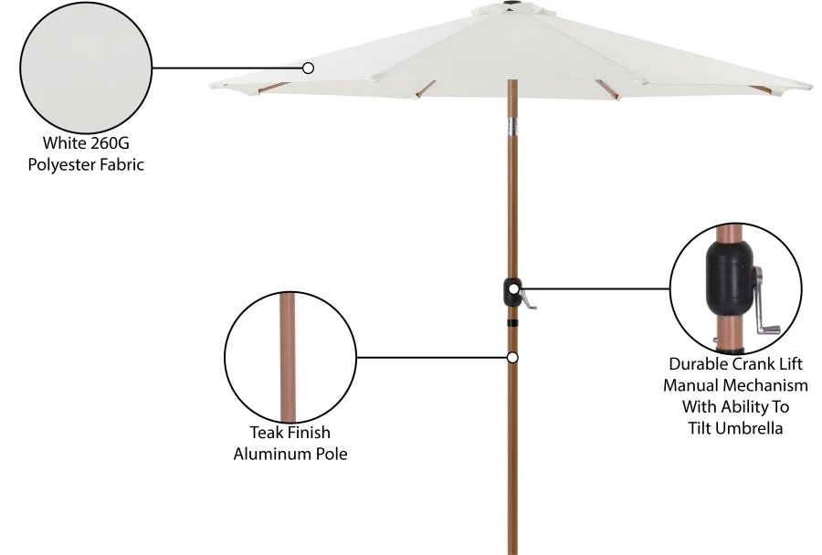 Fiji Water Resistant Fabric And Aluminum Patio Umbrella - Image 22