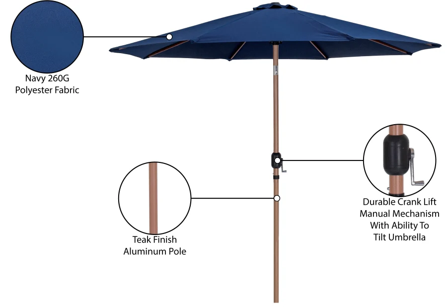 Fiji Water Resistant Fabric And Aluminum Patio Umbrella - Image 33