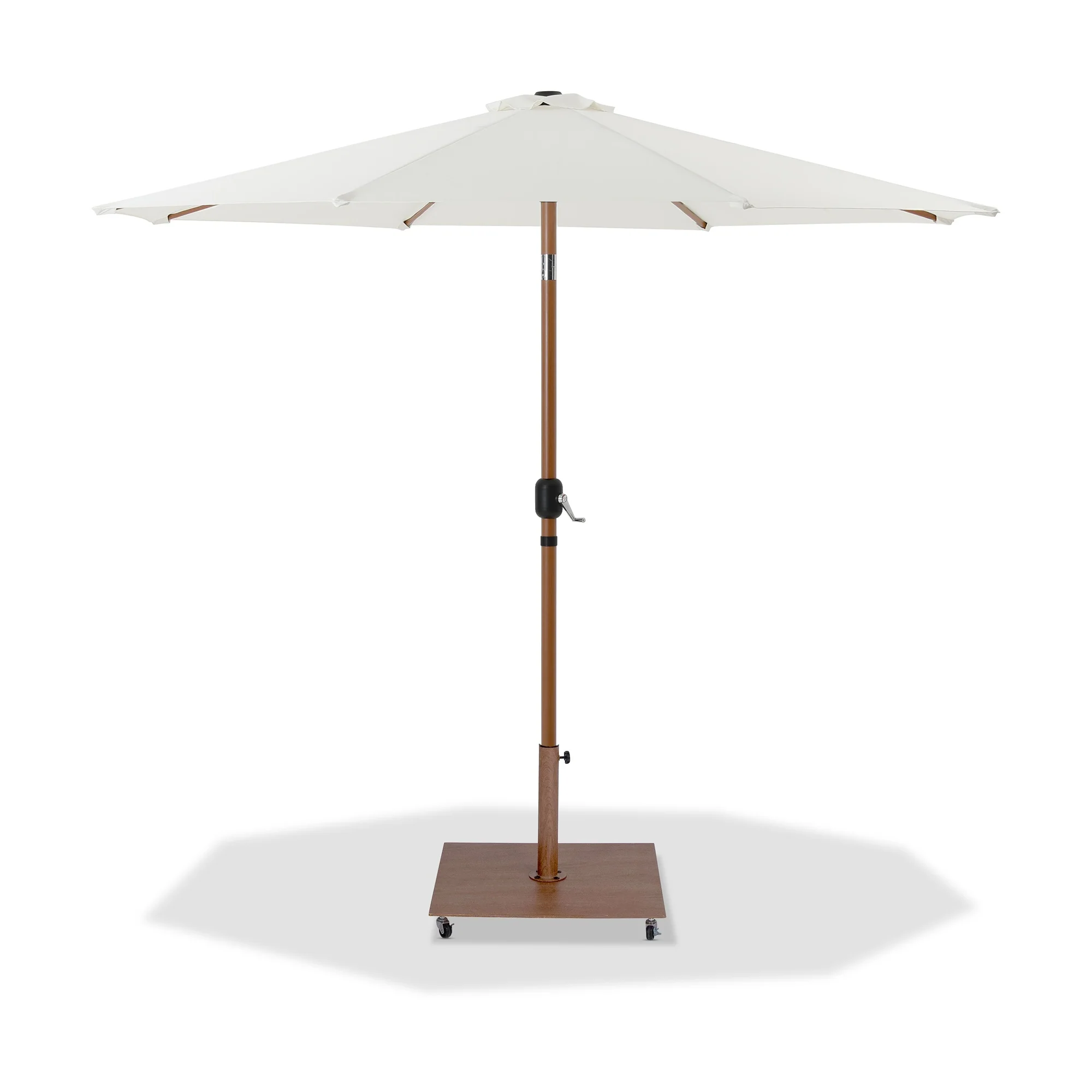 Fiji Water Resistant Fabric And Aluminum Patio Umbrella With Base Set - Image 15