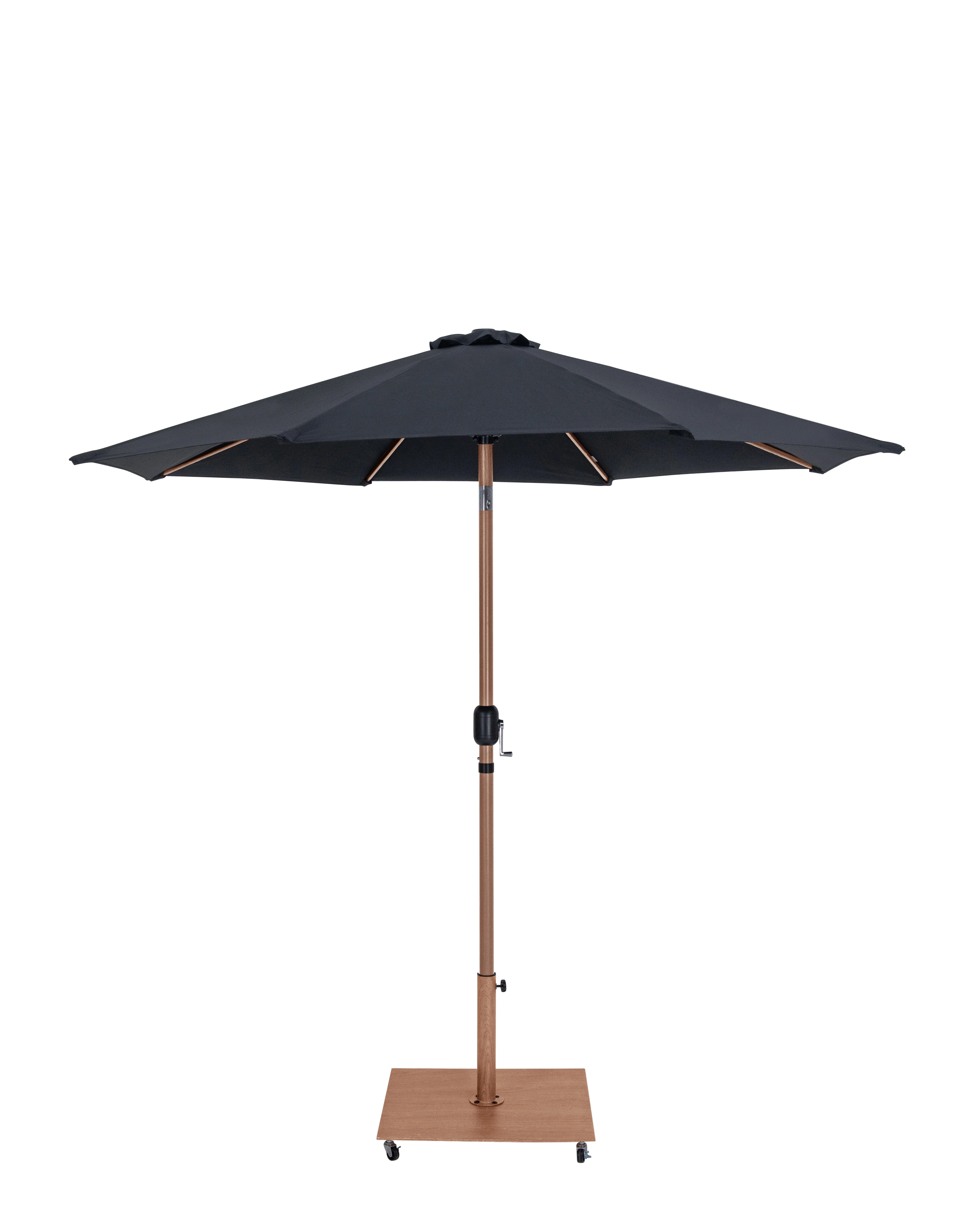 Fiji Water Resistant Fabric And Aluminum Patio Umbrella With Base Set - Image 3