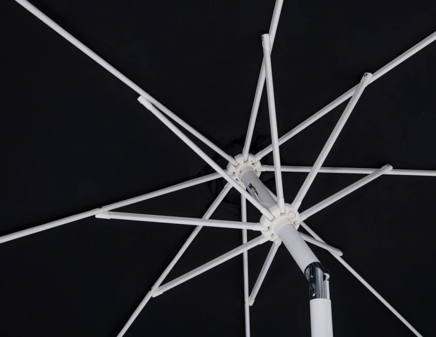 Fiji Water Resistant Fabric And Aluminum Patio Umbrella With Base Set - Image 15