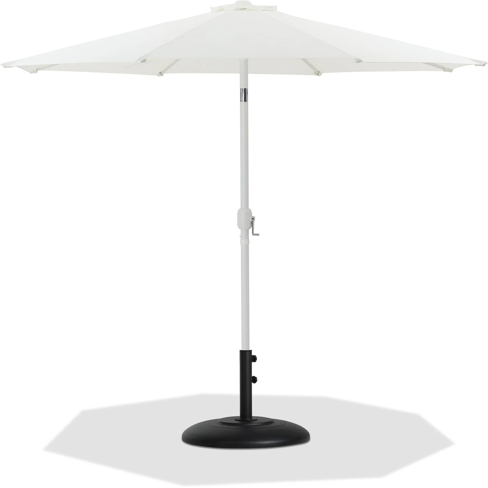 Fiji Water Resistant Fabric And Aluminum Patio Umbrella With Base Set - Image 35