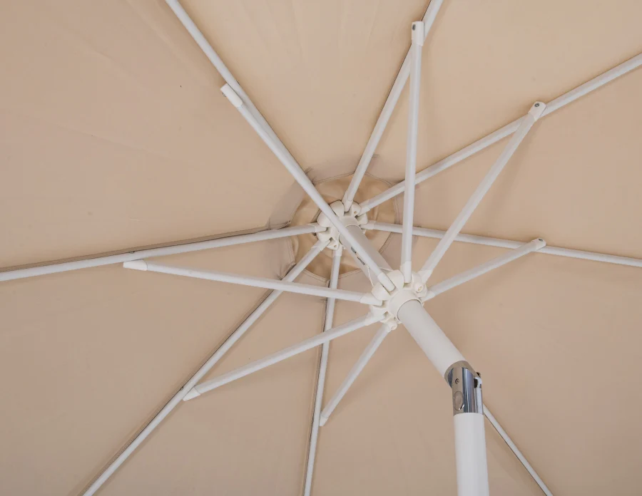 Fiji Water Resistant Fabric And Aluminum Patio Umbrella With Base Set - Image 82
