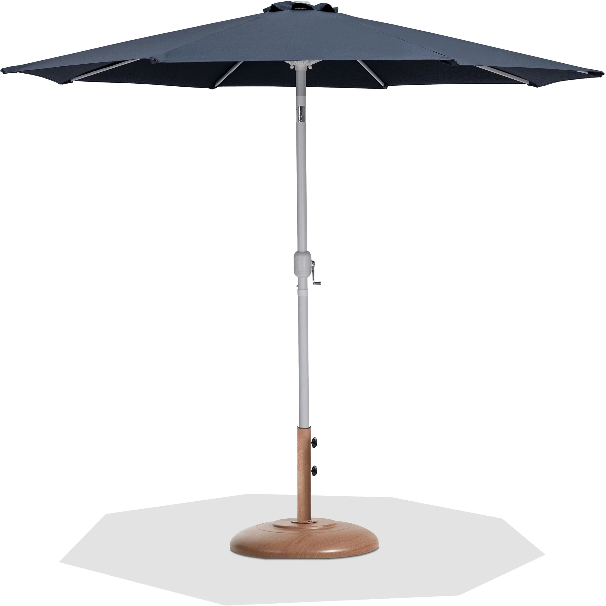 Fiji Water Resistant Fabric And Aluminum Patio Umbrella With Base Set - Image 18