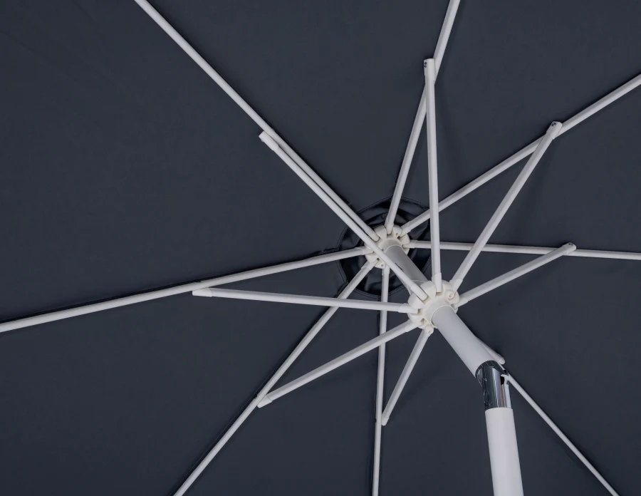 Fiji Water Resistant Fabric And Aluminum Patio Umbrella With Base Set - Image 32