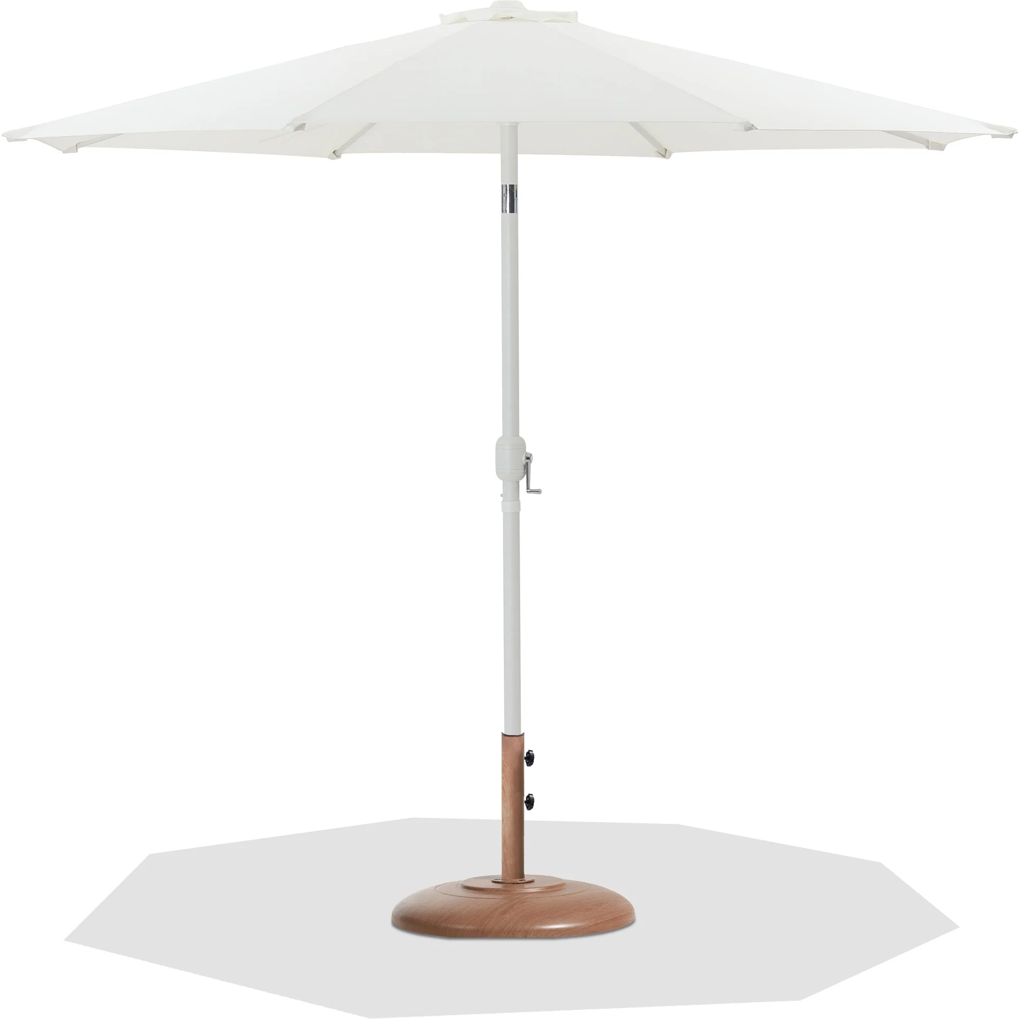 Fiji Water Resistant Fabric And Aluminum Patio Umbrella With Base Set - Image 36