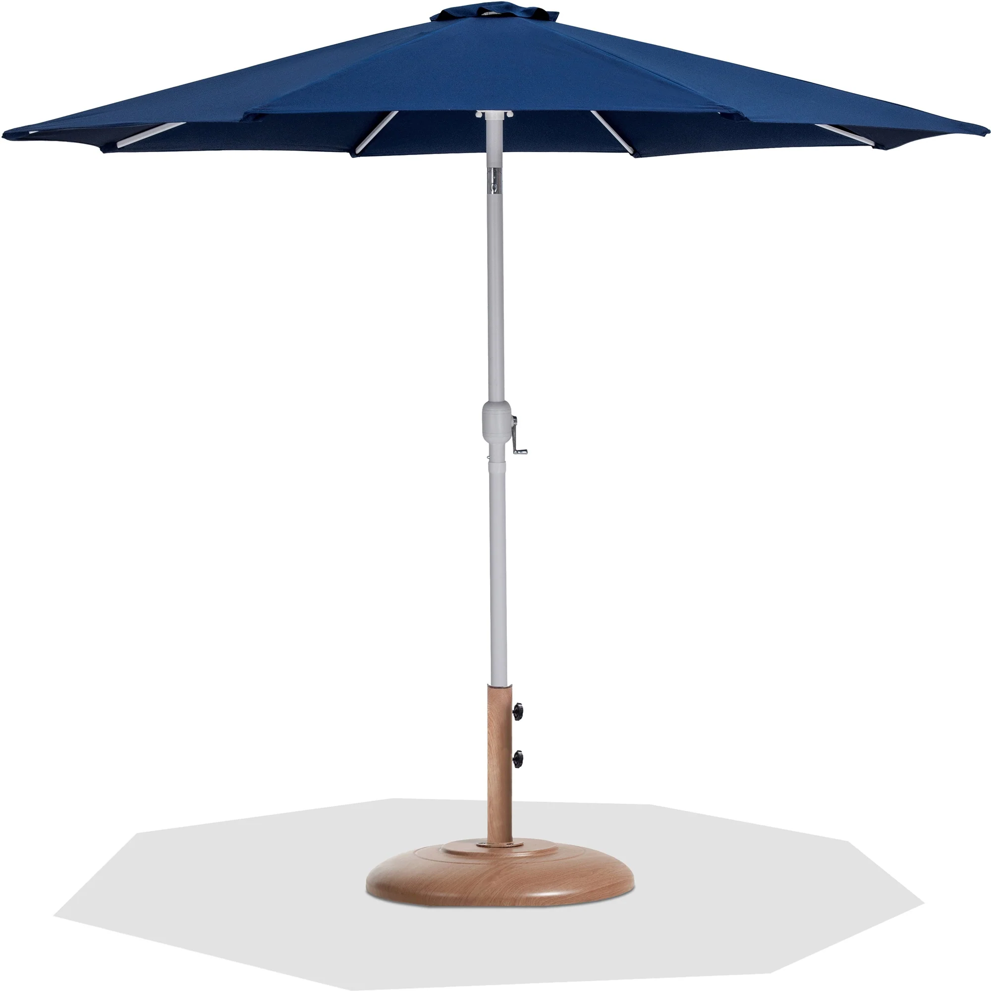 Fiji Water Resistant Fabric And Aluminum Patio Umbrella With Base Set - Image 53