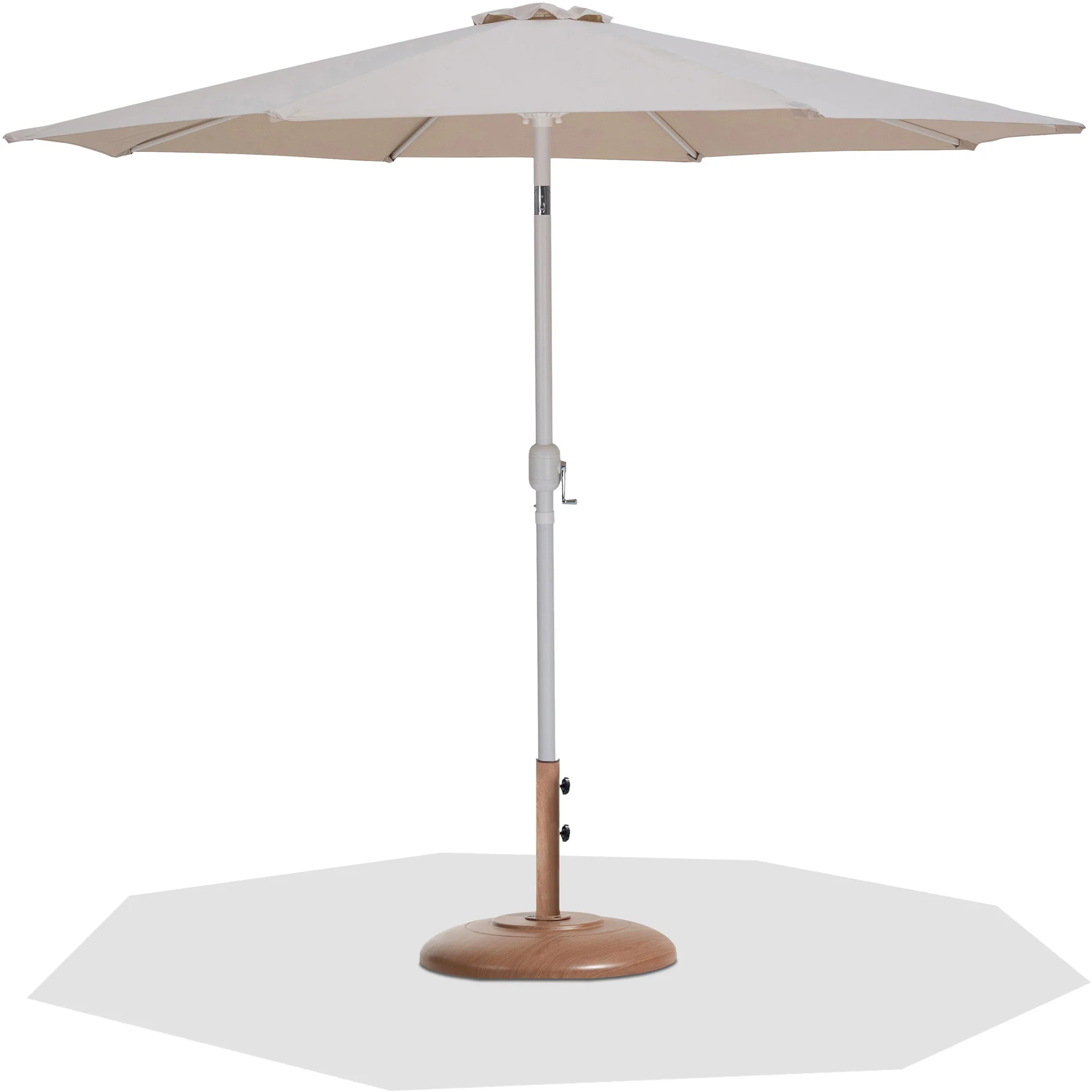 Fiji Water Resistant Fabric And Aluminum Patio Umbrella With Base Set - Image 70